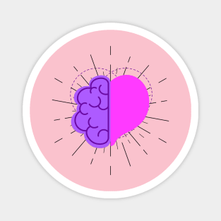 Símbolo cerebro y corazón Magnet